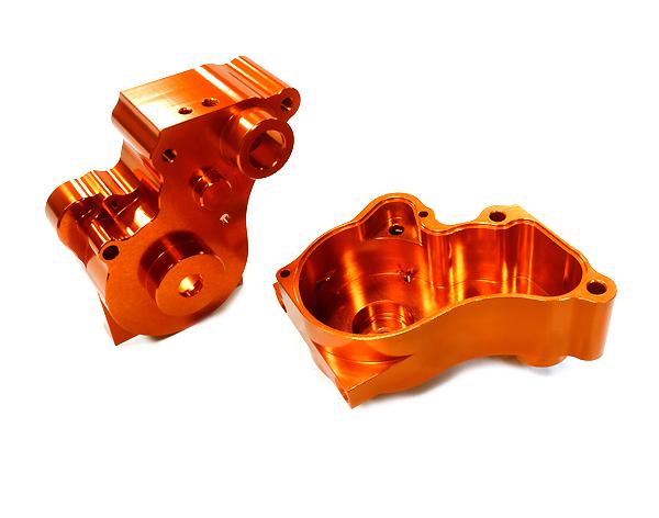 C26485ORANGE Billet Machined Center Gearbox for Vaterra Twin Hammers 1.9 Rock Racer - Image 1