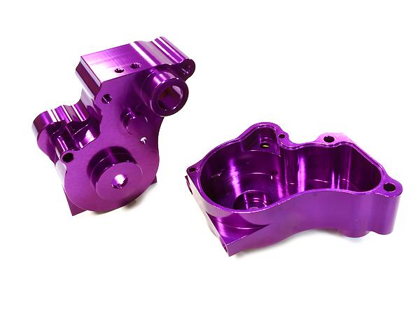 C26485PURPLE Billet Machined Center Gearbox for Vaterra Twin Hammers 1.9 Rock Racer - Image 1
