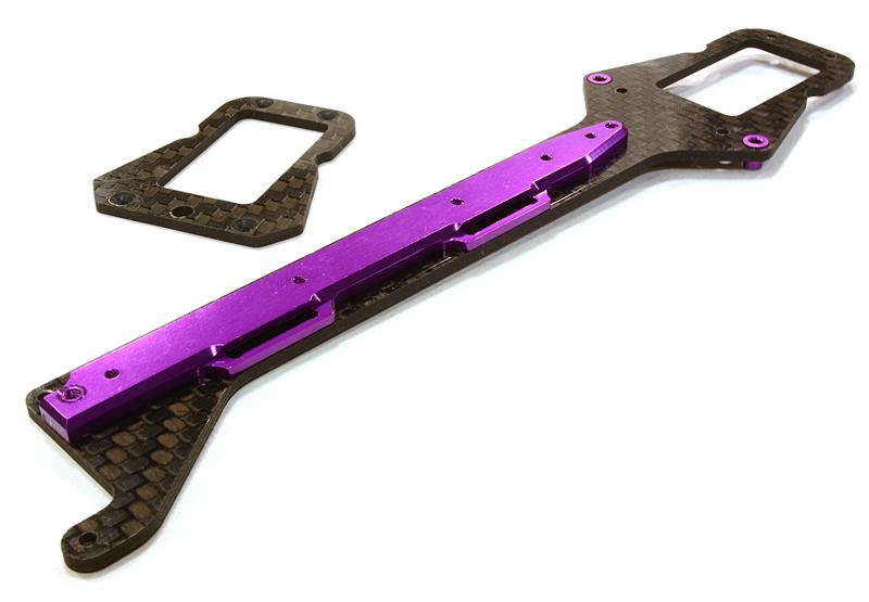 C26499PURPLE Machined Composite Chassis Upper Plate for Traxxas LaTrax SST 1/18 Truck - Image 1