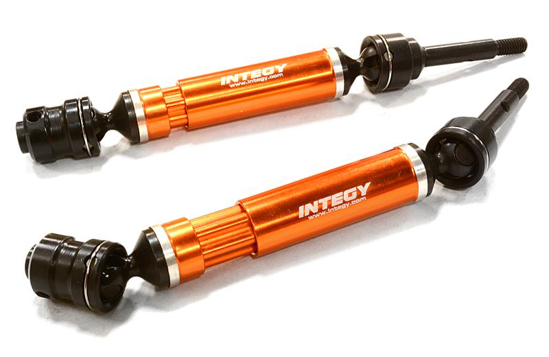 C26505ORANGE Dual Joint Telescopic Rear Drive Shafts for 1/10 Stampede 4X4 & Slash 4X4 6852X - Image 1
