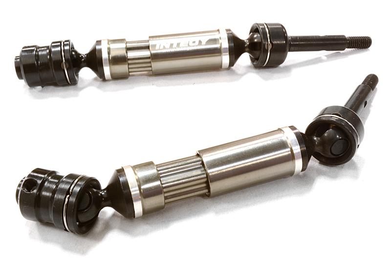 C26506GREY Dual Joint Telescopic Rear Drive Shafts for Traxxas 1/10 Bandit - Grey - Image 1