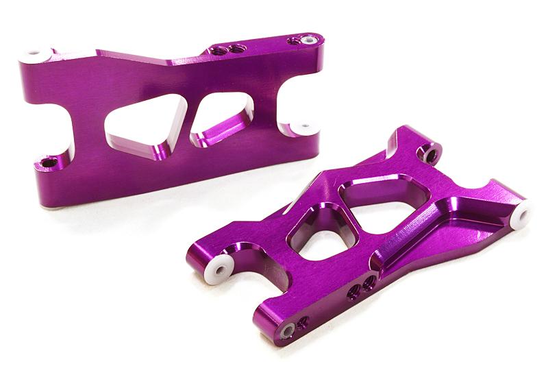 C26513PURPLE Billet Machined Lower Suspension Arms for TRX LaTrax Teton 1/18 Monster Truck - Image 1