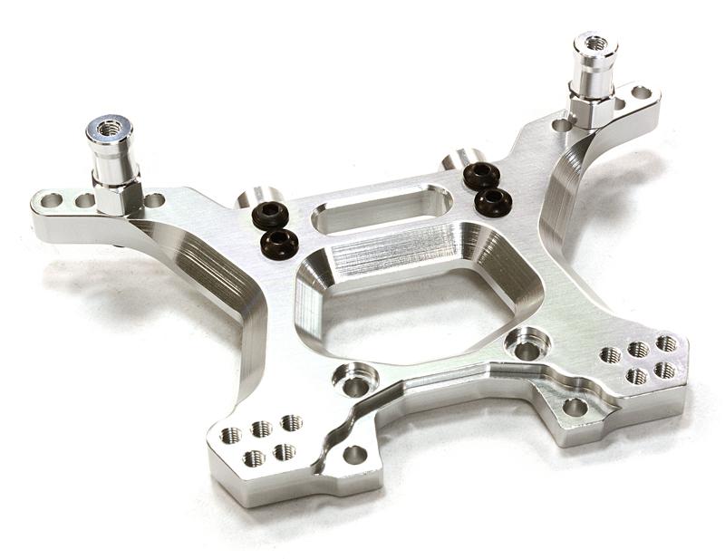 C26520SILVER Billet Machined Rear Shock Tower for Traxxas 1/10 Slash 4X4 LCG 6838 - Image 1
