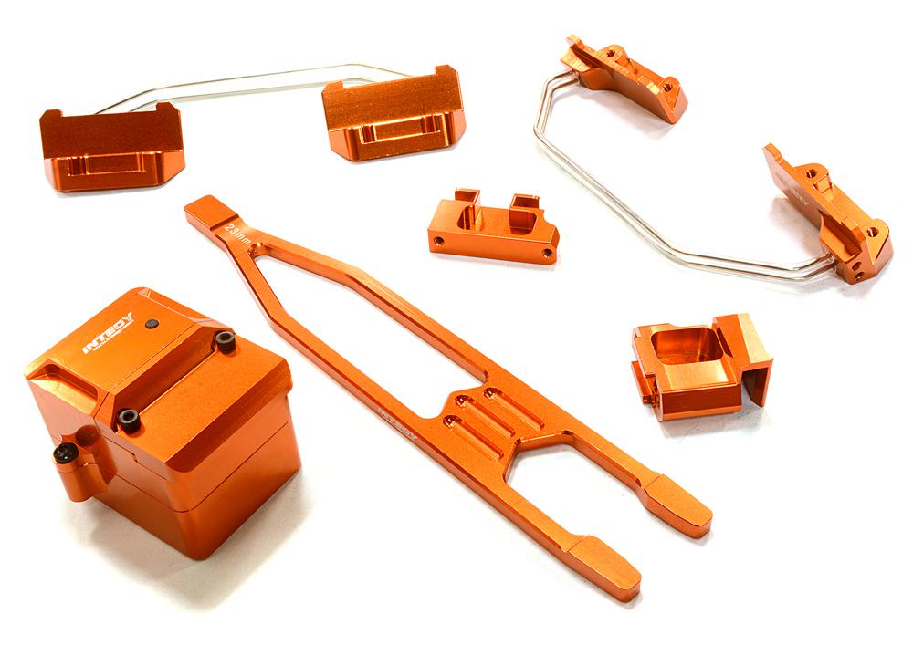 C26522ORANGE Billet Machined Stage 2 Conversion Kit for Traxxas 1/10 Slash 4X4 LCG - Image 1