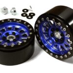 2.2 Size Billet Machined Alloy 12 Spoke Wheel (2) w/ Hex for 1/10 Scale Crawler