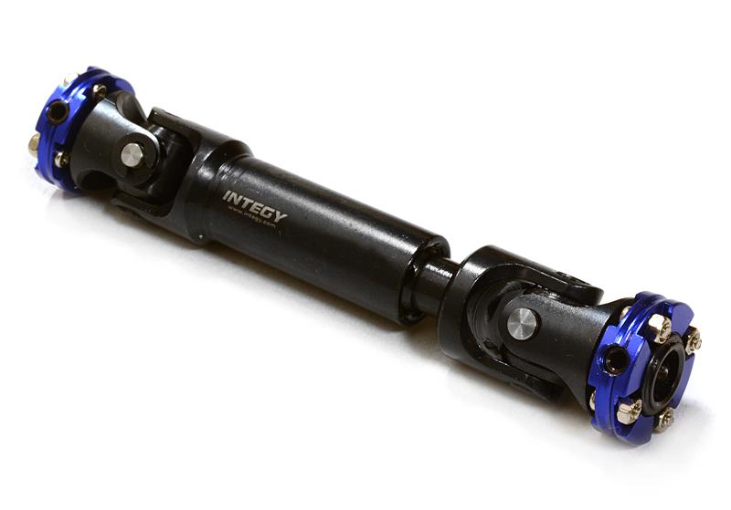 C26654BLUE Billet Machined Universal Drive Shaft 80-90mm for Custom 1/14 Semi-Tractor Truck - Image 1