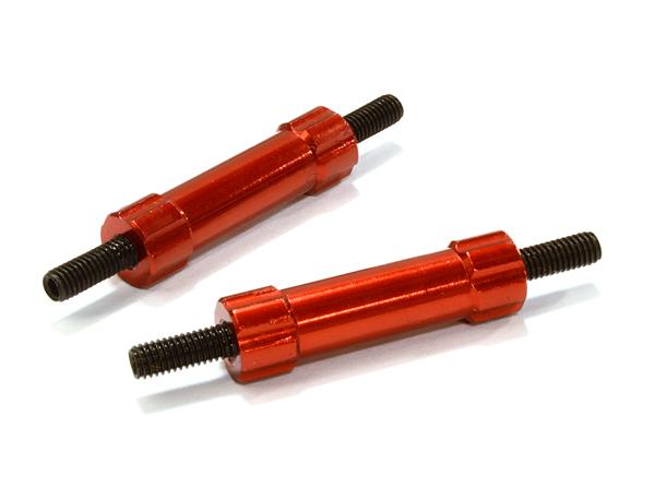 C26678RED Billet Machined 25mm Aluminum Linkages (2) M3 Threaded for 1/10 Scale Crawler - Image 1