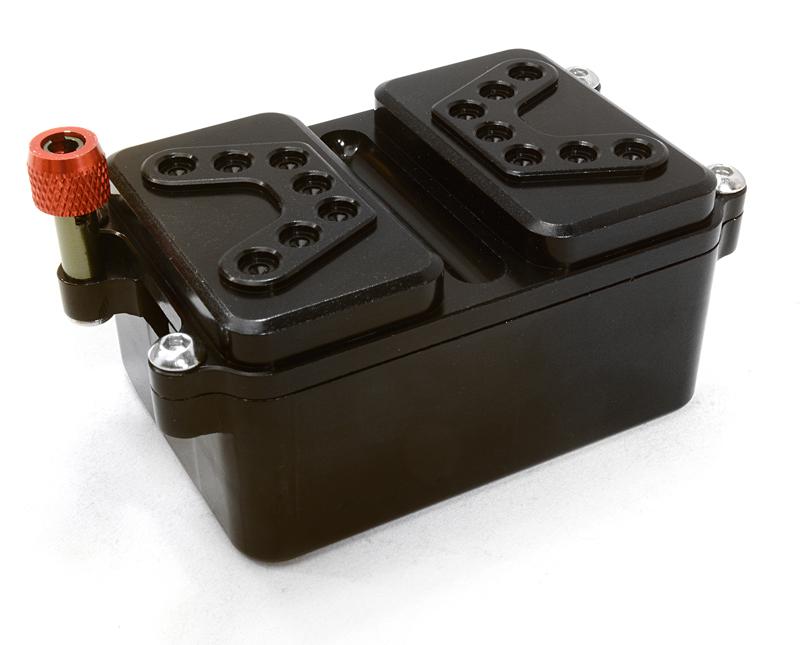 C26711BLACK Billet Machined T3 Alloy Receiver / Box Enclosure for Axial 1/10 SCX-10 Crawler - Image 1