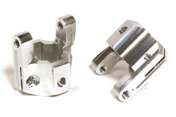 C26715SILVER Billet Machined Caster Blocks for Axial 1/10 SCX-10 Off-Road Crawler - Image 1