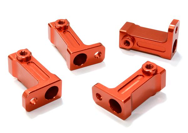 C26723RED Billet Machined Side Rail Mount (2) for Axial 1/10 SCX-10 Scale Crawler - Image 1
