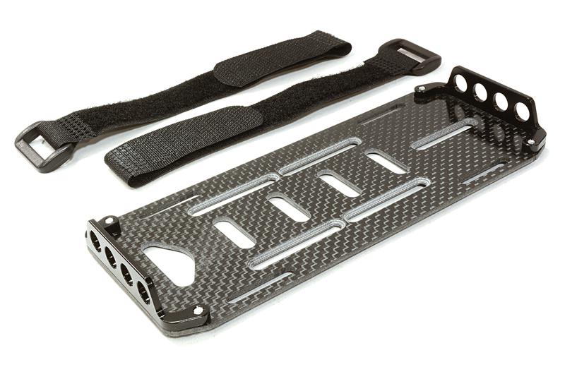 C26725BLACK CNC Machined Battery Tray for Axial 1/10 SCX-10 Scale Off-Road Crawler - Image 1
