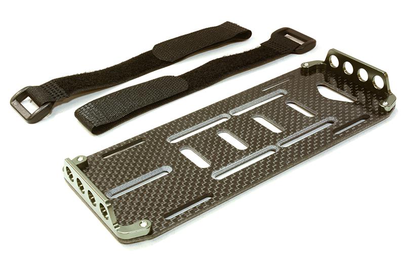 C26725GUN CNC Machined Battery Tray for Axial 1/10 SCX-10 Scale Off-Road Crawler - Image 1