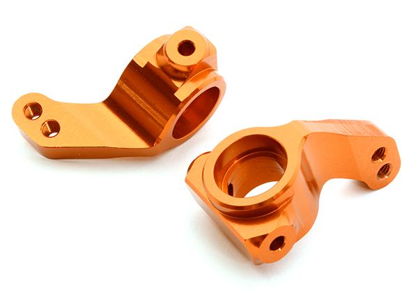 C26739ORANGE Billet Machined Steering Knuckles for HPI 1/10 Jumpshot MT, SC & ST - Image 1