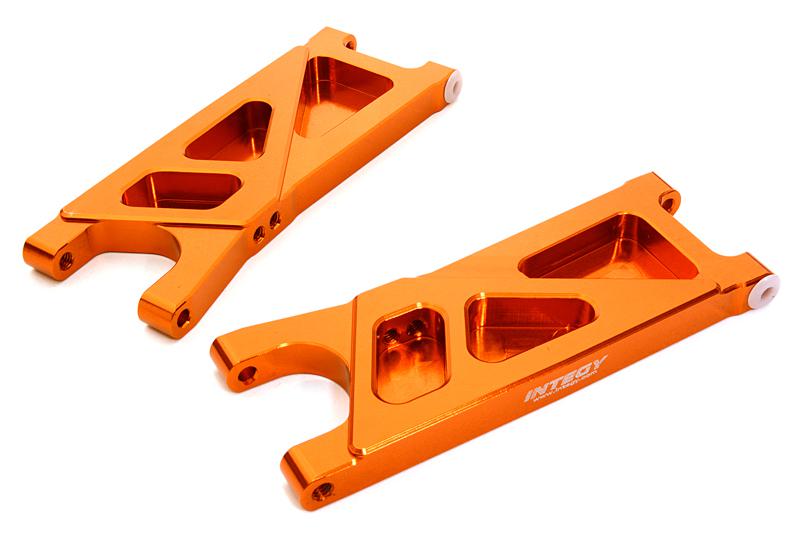 C26740ORANGE Billet Machined Rear Suspension Arm for HPI 1/10 Jumpshot MT, SC & ST - Image 1