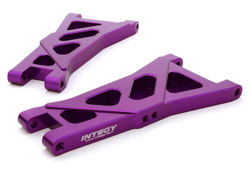 C26741PURPLE Billet Machined Front Suspension Arm for HPI 1/10 Jumpshot MT, SC & ST - Image 1