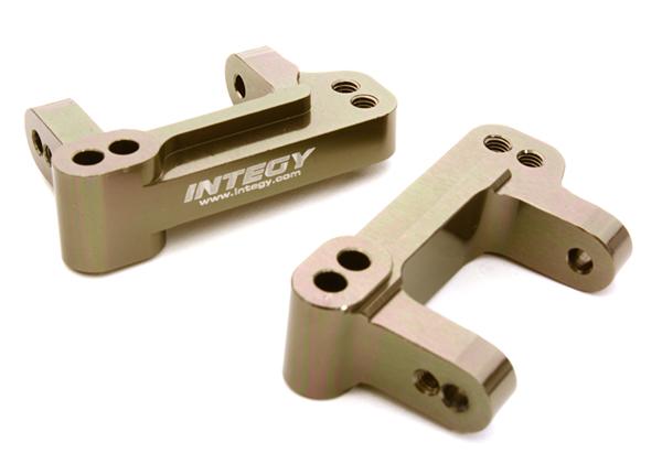 C26743GREY Billet Machined Caster Blocks for HPI 1/10 Jumpshot MT, SC & ST - Image 1