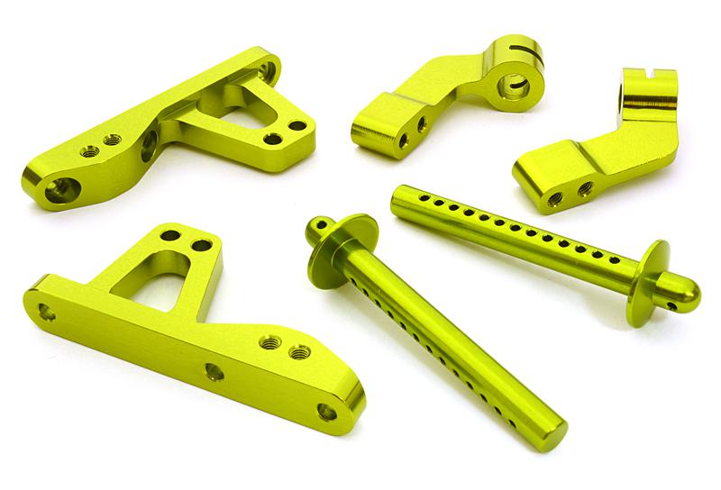 C26747GREEN Billet Machined Front Body Mount Set for HPI 1/10 Jumpshot MT & ST - Image 1