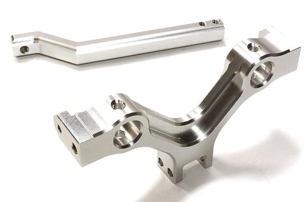 C26765SILVER Billet Machined T2 Trailer Towing Hitch for Axial SCX-10 43mm Type Bumper Mount - Image 1
