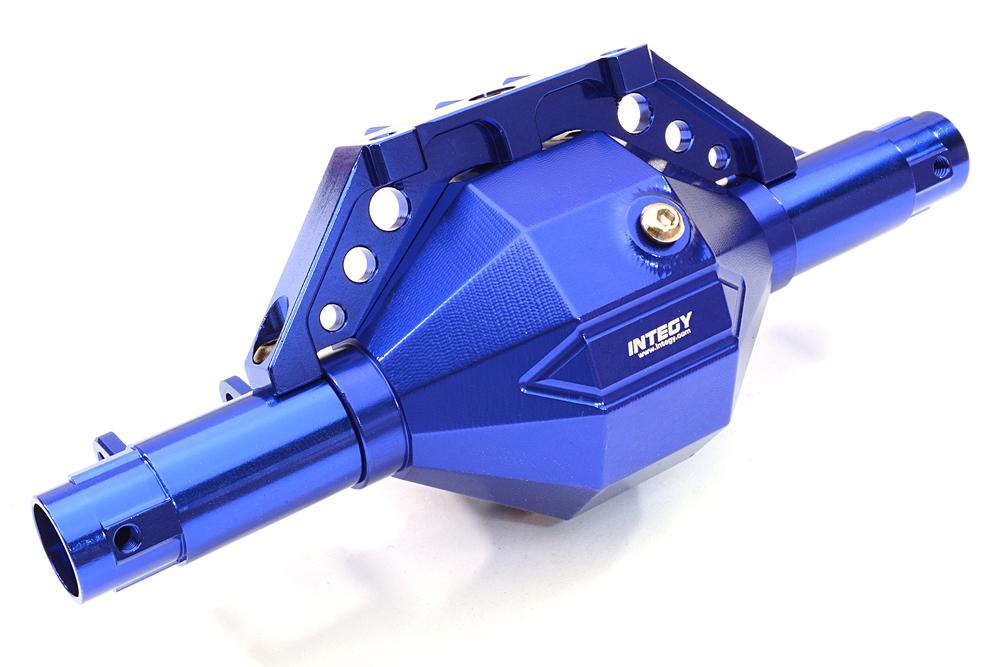 C26802BLUE Billet Machined T8 Rear Axle Housing Kit for Axial SCX-10, Dingo, Honcho & Jeep - Image 1