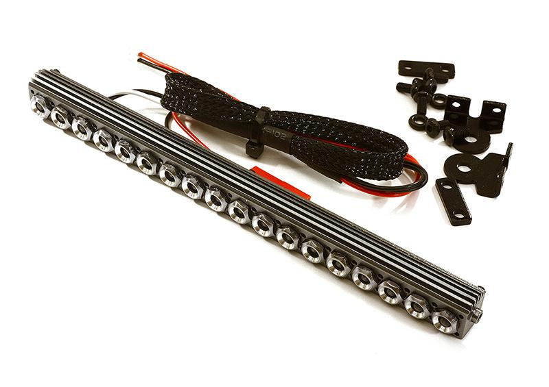 C26814GUN Billet Machined T12 Realistic Roof Top White LED (18) Spot Light Set W=148mm - Image 1