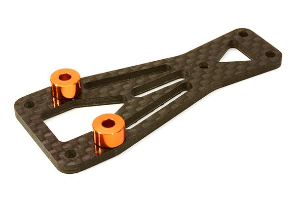 C26871ORANGE Machined Front Top Chassis Plate for Vaterra Twin Hammers 1.9 Rock Racer - Image 1