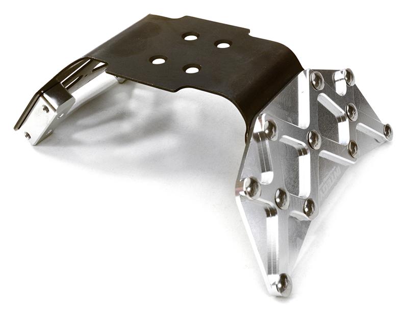 C26873SILVER Billet Machined Front Skid Plate for HPI 1/10 Jumpshot MT - Image 1