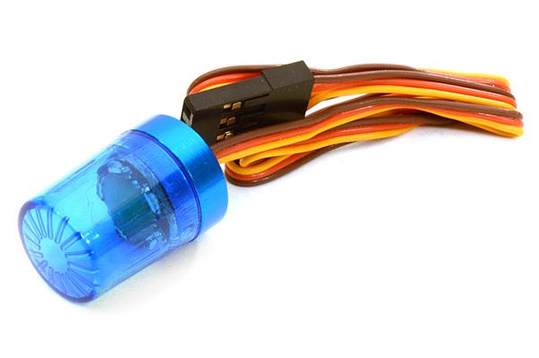 C26880BLUE T4 Realistic Roof Top Flashing Light LED w/ 13mm Plastic Housing for 1/10 Scale - Image 1