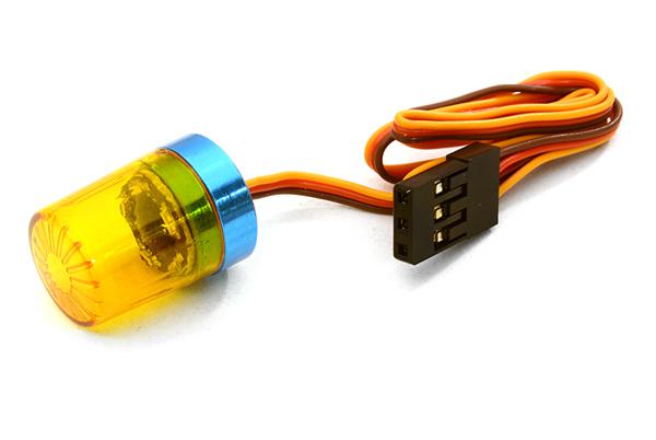 C26880YELLOW T4 Realistic Roof Top Flashing Light LED w/ 13mm Plastic Housing for 1/10 Scale - Image 1