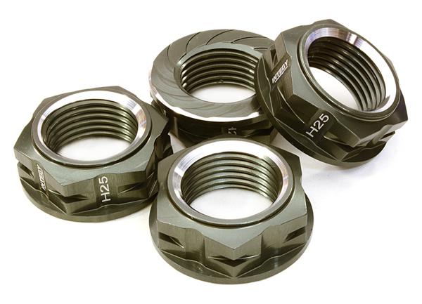 C26886GUN Machined Serrated 25mm Hex Wheel Nut (4) for 1/5 Losi Buggy & Monster Truck - Image 1