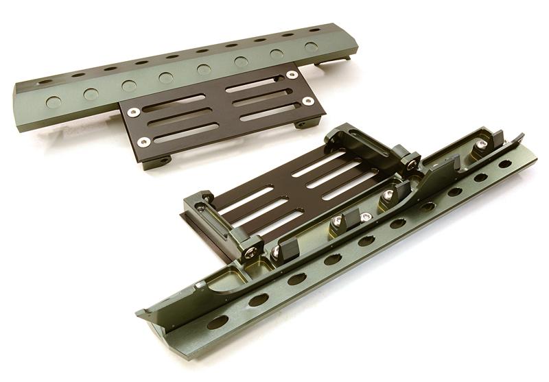 C26892GUN Billet Machined Realistic Deluxe Side Step for SCX-10, Dingo, Honcho & Jeep - Image 1