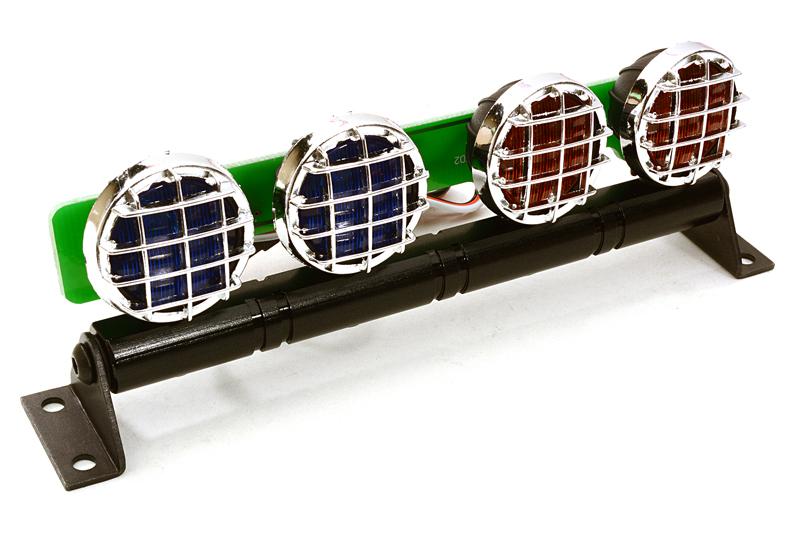 C26915BLUERED Realistic Roof Top SMD LED Light Bar 119x20x41mm for 1/10 Scale Crawler - Image 1