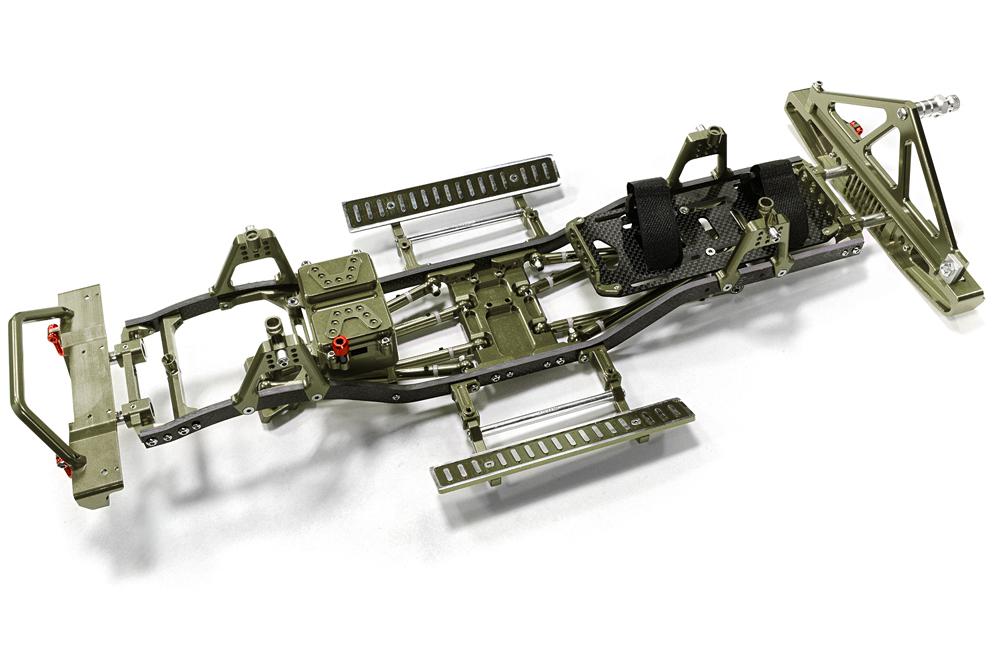 C26937GUN Composite Ladder Frame Chassis Kit w/ Hop-up Combo for SCX-10, Dingo Honcho Jeep - Image 1