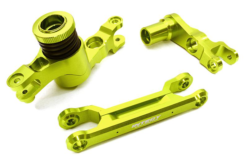 C26944GREEN Green Billet Machined Steering Bellcrank Upgrade for Traxxas X-Maxx 4X4 7746 - Image 1