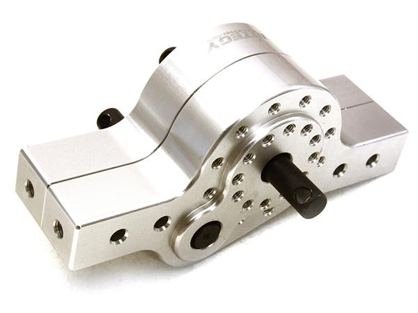 C26993SILVER Realistic Alloy Transfer Case 13T/28T DIY Gearbox for 1/14 Trucks W=70mm - Image 1