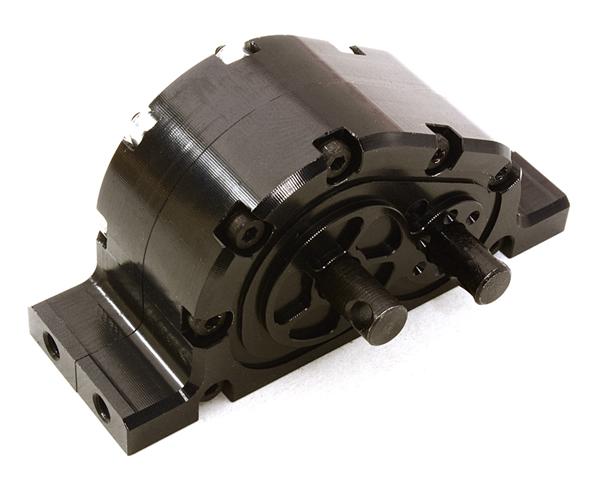 C26994BLACK Realistic Alloy Transfer Case 12T/24T DIY Gearbox Kit for 1/14 Trucks W=59mm - Image 1