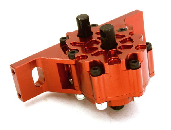 C26996RED Realistic Alloy Transfer Case 12T/24T DIY Gearbox Kit for 1/14 Trucks W=59mm - Image 1
