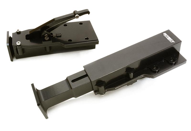 C26997BLACK Machined Alloy Support Legs Landing Gear for Tamiya 1/14 Tractor Trailer Trucks - Image 1