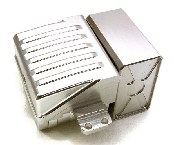 C27000SILVER Realistic Alloy Air Reservoir Tanks & Side Box Enclosures for 1/14 Trucks - Image 1