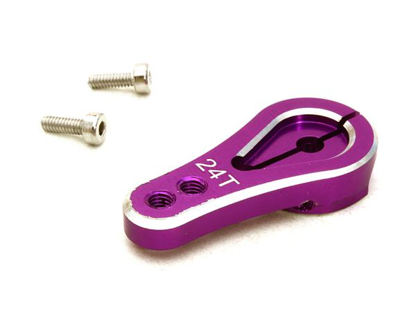 C27010PURPLE Billet Machined Alloy Servo Horn 24T for Hitec Servo (r=16, 20mm) - Image 1