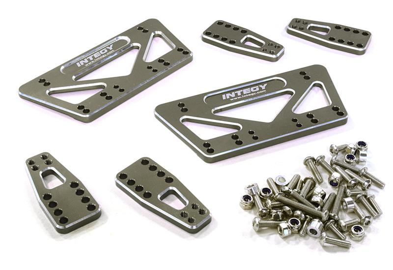 C27015GUN CNC Machined Chassis & Shock Mount Lift Kit for Axial 1/10 SCX-10 Scale Crawler - Image 1