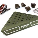 Roof Top Alloy Armor Protection Plate w/ Lights for 1/10 Scale Crawler (W=148mm)