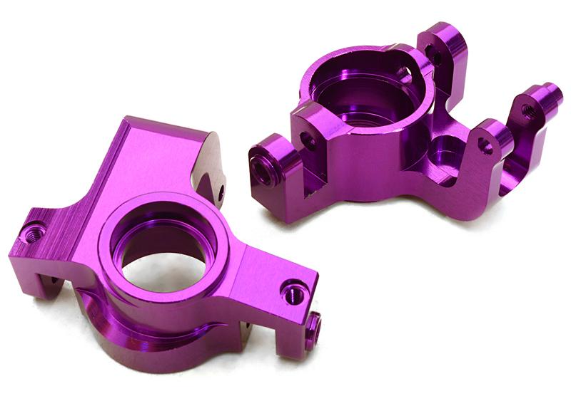 C27042PURPLE Billet Machined Alloy Front Hub Steering Blocks for Axial Yeti XL - Image 1