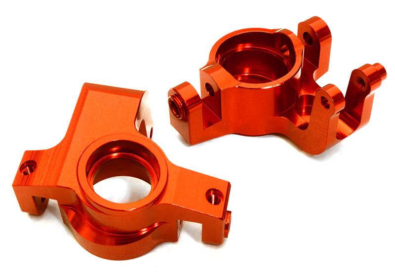 C27042RED Billet Machined Alloy Front Hub Steering Blocks for Axial Yeti XL - Image 1