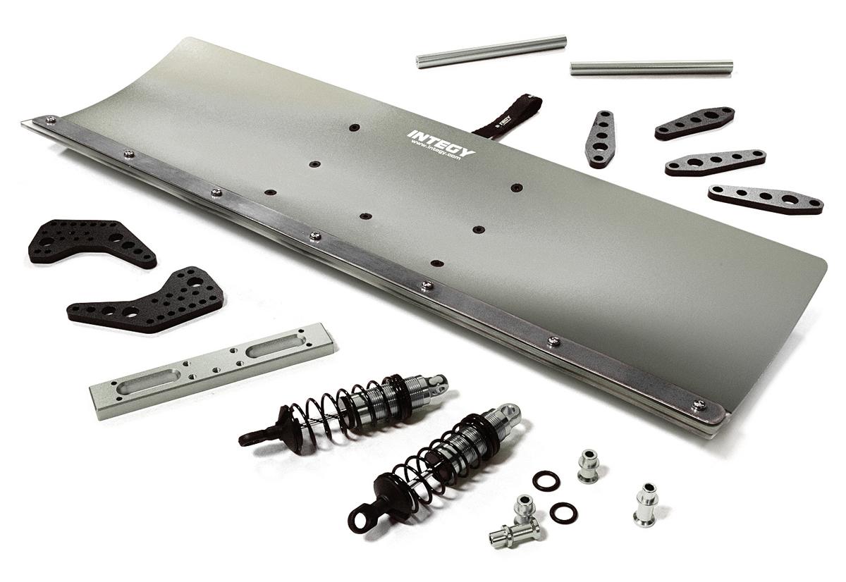 C27045GREY Alloy Machined Snowplow Kit for Axial 1/8 Yeti XL Rock Racer Buggy - Image 1