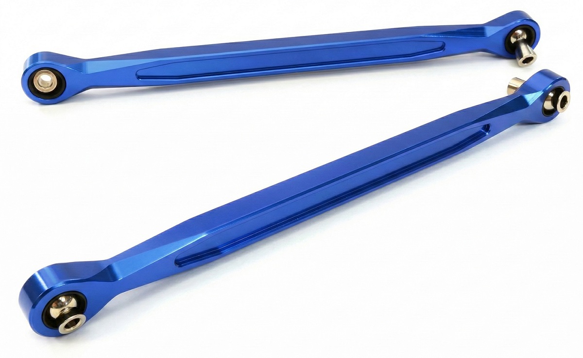 C27047BLUE Blue Billet Machined Steering Linkage Set for Traxxas X-Maxx 4X4 Truck 7748 - Image 1