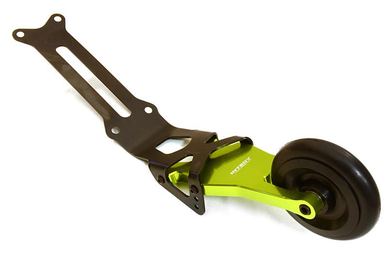 C27054GREEN Billet Machined Green Wheelie Bar Kit for Traxxas X-Maxx 4X4 - Image 1