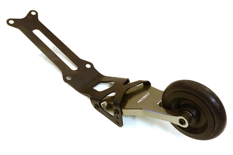 C27054GREY Billet Machined Wheelie Bar Kit for Traxxas X-Maxx 4X4 - Image 1