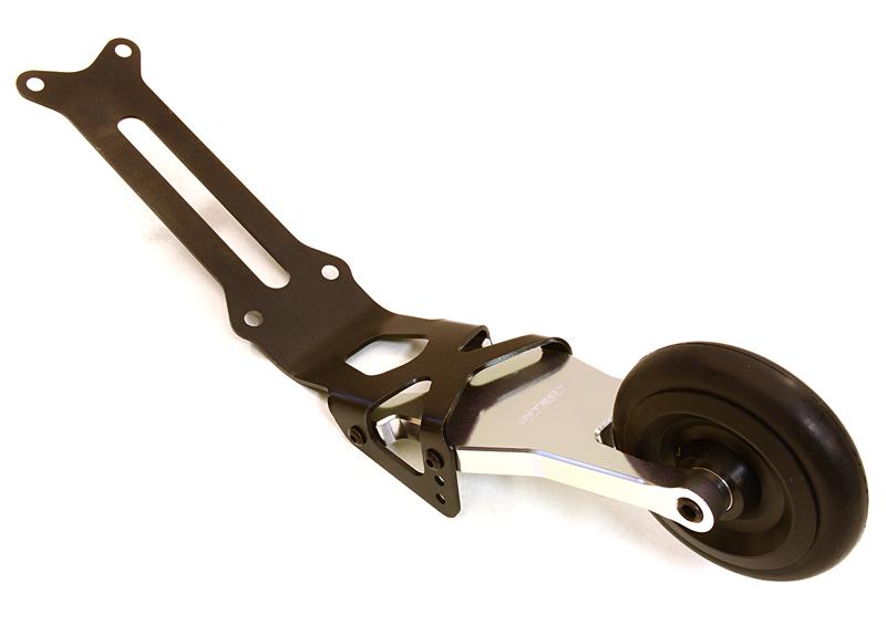 C27054SILVER Billet Machined Silver Wheelie Bar Kit for Traxxas X-Maxx 4X4 - Image 1