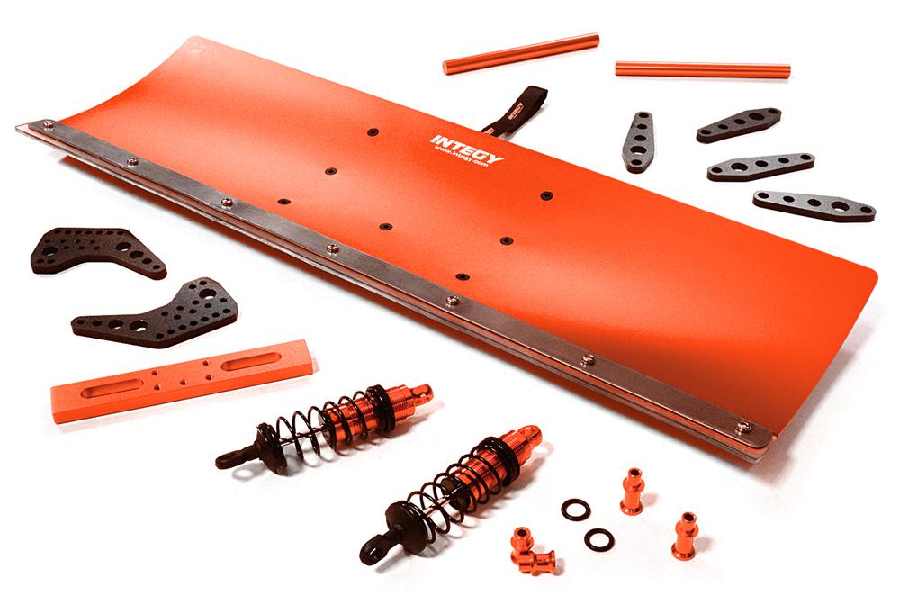 C27057RED Alloy Machined Snowplow Kit for Traxxas 1/10 Stampede 2WD & Slash 2WD - Image 1