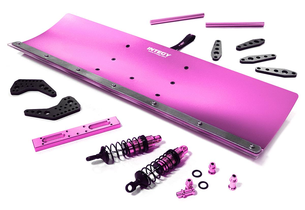 C27059PURPLE Alloy Machined Snowplow Kit for Traxxas 1/10 Scale E-Maxx Brushless - Image 1